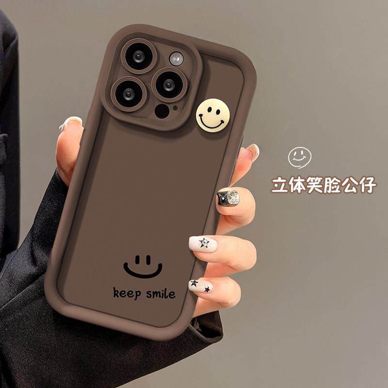 立体微笑公仔适用OPPOReno10手机保护壳reno9pro+男女新款0ppo情侣reno8/7se简约k10防摔5k/4se矽胶a1/a58x/a,淘宝优惠券,粉丝福利购,淘宝优惠卷