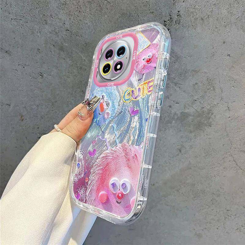 适用油画毛球一加13手机壳ace5pro新款ace2羽纱ace3pro高级感oneplus全包防摔可爱少女心卡通时尚男生创意,淘宝优惠券,粉丝福利购,淘宝优惠卷