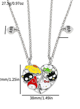 合金卡通三丽鸥可爱Hello项链