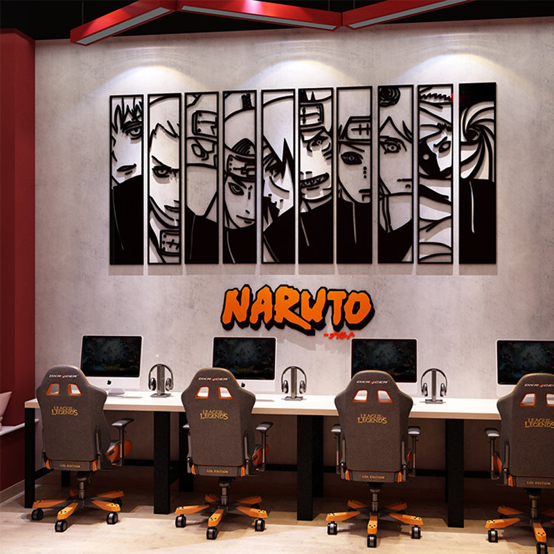 电竞房间布置酒店网吧墙面装饰火影忍者动漫二次元海报贴壁纸挂画,淘宝优惠券,粉丝福利购,淘宝优惠卷