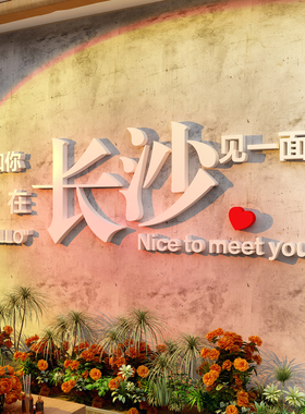 2026网红长沙打卡户外墙装饰造型背景城市地标名氛围布置形象民宿