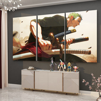 海贼王海报艾斯贴纸挂画电竞脑男童房间卧室布置网咖游戏墙面装饰 - 图1