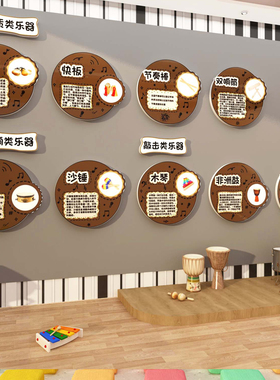音乐器会钢琴行教室墙面装饰布置画文化幼儿园表演区环创主题图片