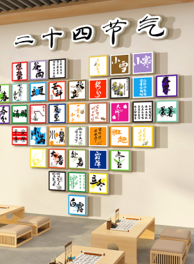 24二十四节气文化墙面装饰挂画幼儿园环创主题成品小学班级教室贴