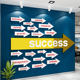 Office wall decoration area corporate culture sticker painting