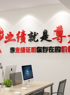 业绩办公室墙面装饰销售墙贴