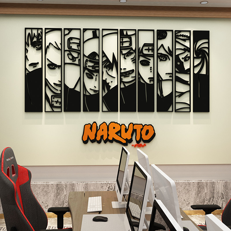 电竞房间布置酒店网吧墙面装饰火影忍者动漫二次元海报贴壁纸挂画,淘宝优惠券,粉丝福利购,淘宝优惠卷