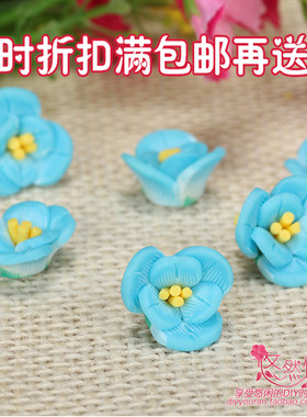 古风头饰儿童发饰制作材料软陶花