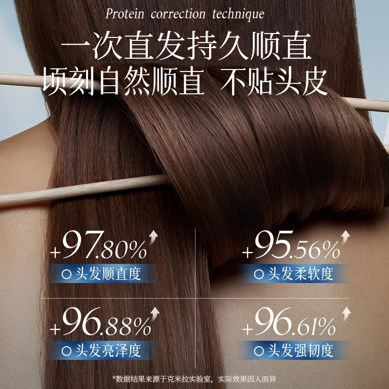 蛋白矫正直发膏免拉家用头发直顺软化剂矫正定型否永久官方旗舰店