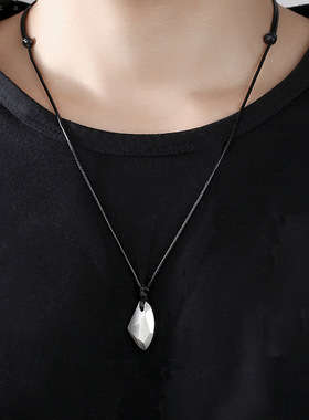 许愿石项链伸缩个性嘻哈ins风