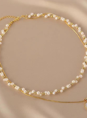 亲爱的仇敌万鹏钟倾城同款双层叠戴项链女百搭气质时尚锁骨链颈链