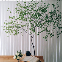 (Garry) Japanese white flower hanging clock cutting branches hanging bell lanterns and potted seedlings