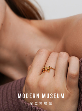 摩登博物馆戒指女系列私人镀真金