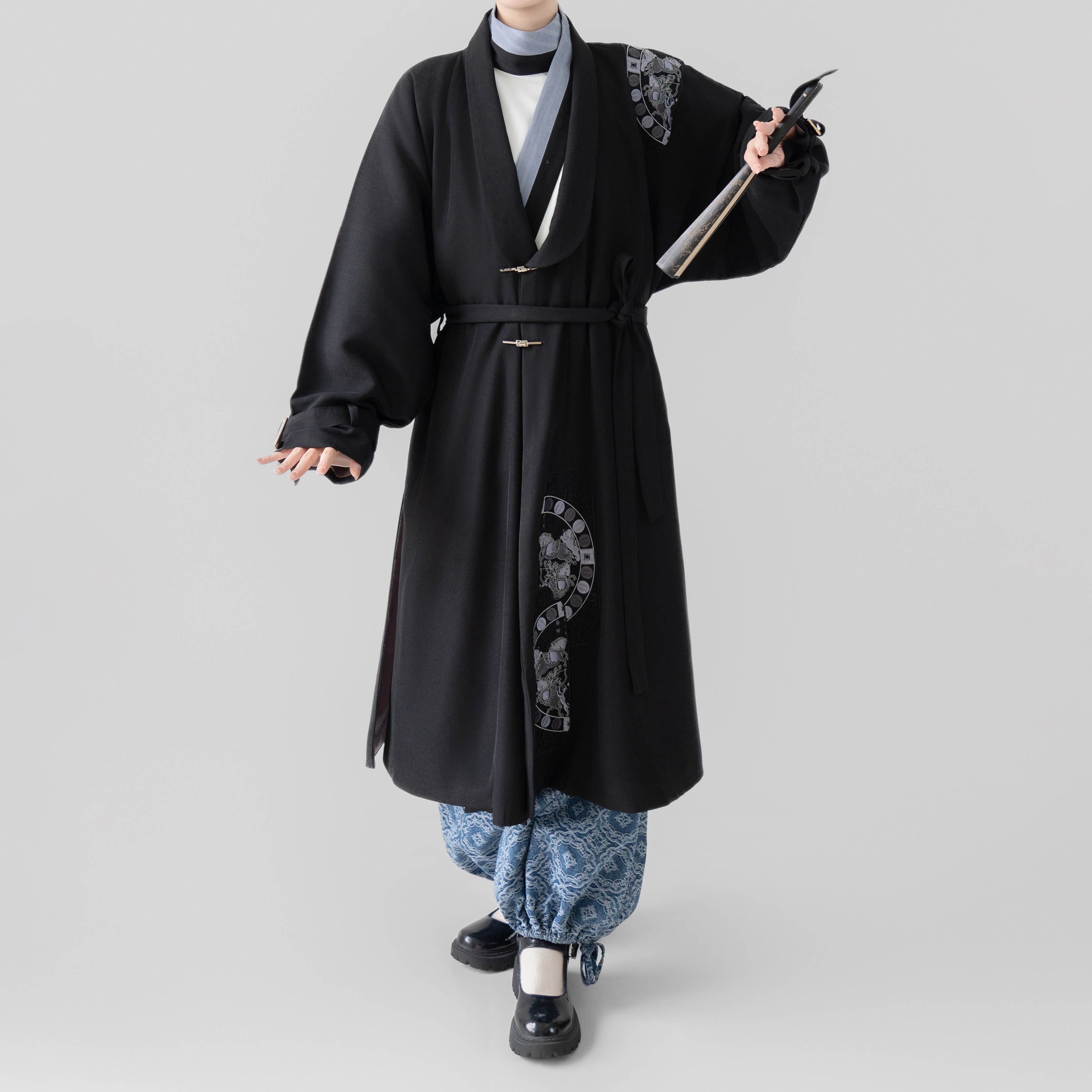 观止织造｜飞翼】唐制汉服元素披袄曲领襦牛仔灯笼裤日常风秋冬,淘宝优惠券,粉丝福利购,淘宝优惠卷