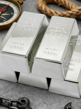 仿真金条道具摆件实心塑料假金砖金块金店银行样品展示摄影摆件