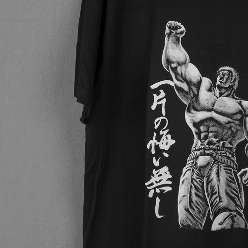 北斗神拳拉奥Raoh世纪末霸主日常休闲短袖动漫宽松圆领纯棉男T恤 - 图1