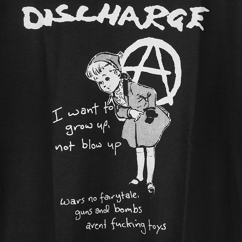 Discharge War's No Fairytale 硬核朋克短袖T恤纯棉水洗T-Shirt - 图2