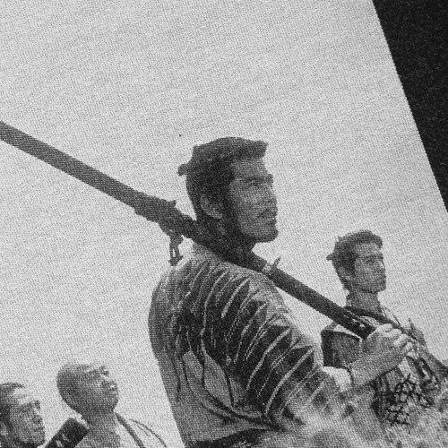 七武士The Seven Samurai黑泽明影子武士电影水洗短袖长袖T-Shirt - 图1