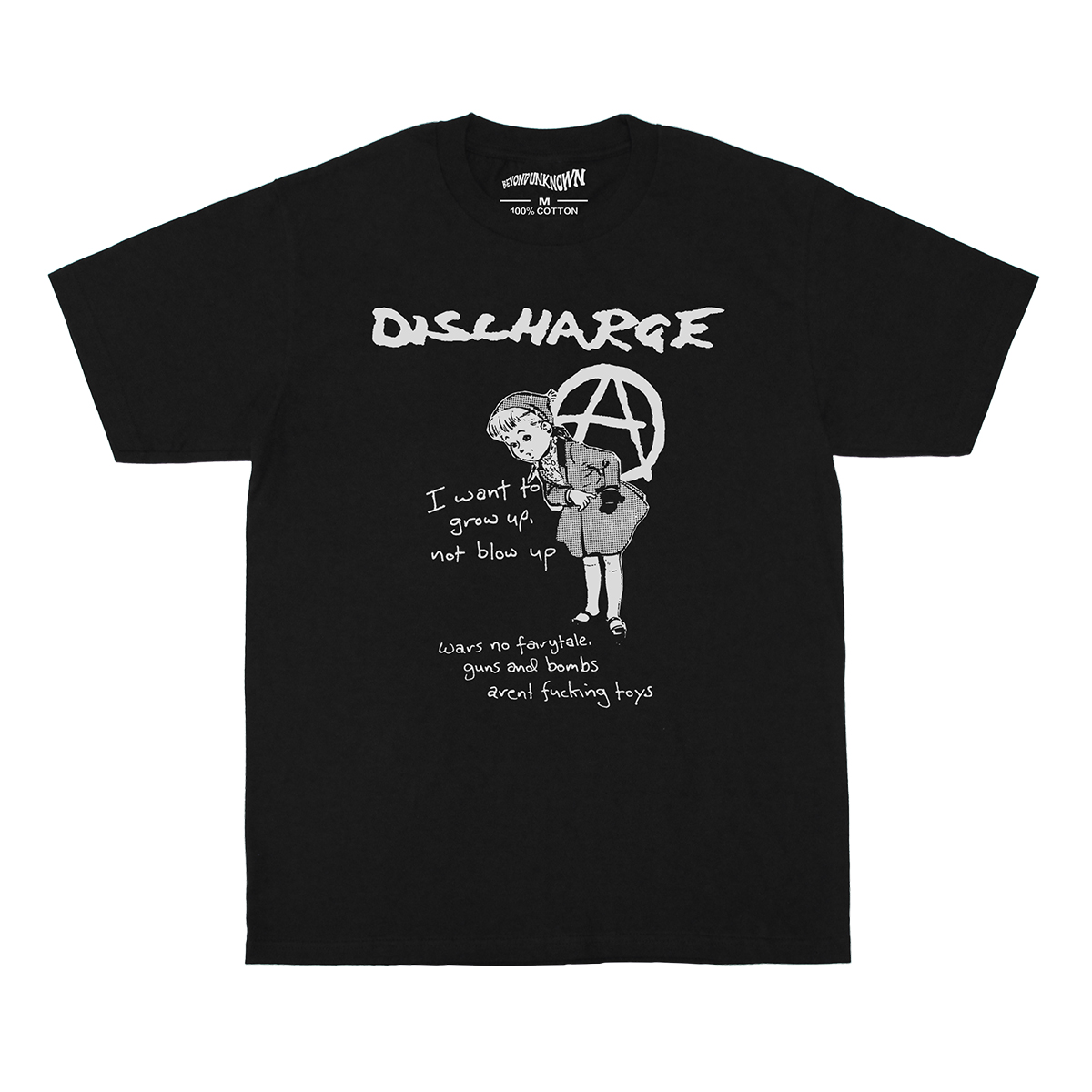 Discharge War's No Fairytale 硬核朋克短袖T恤纯棉水洗T-Shirt - 图3