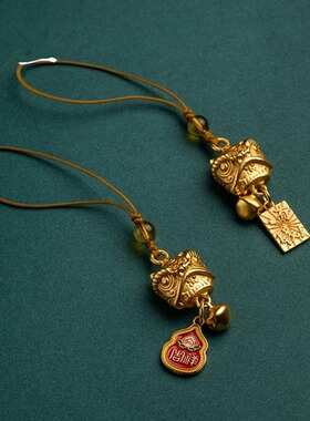 黄铜醒狮铃铛汽车钥匙扣