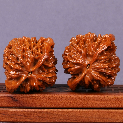 Walnut Wenwan Four Building Lion Head Gam