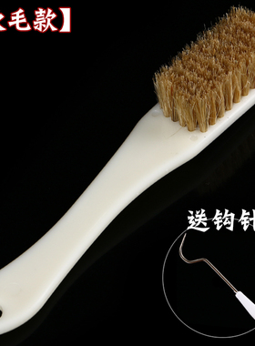 金刚核桃橄榄核养护清理大号6排软硬猪鬃刷子文玩工具套装棕毛刷