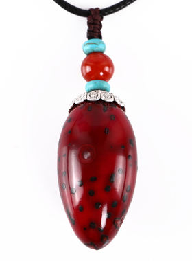 彩色千眼菩提子吊坠原籽果鸿运款