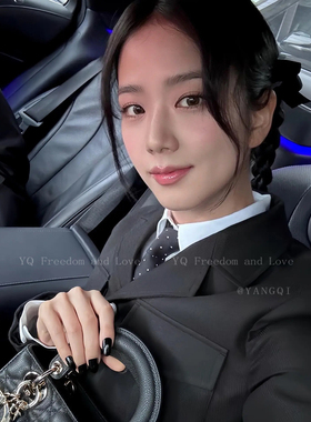 jisoo智秀同款黑色蝴蝶结发夹