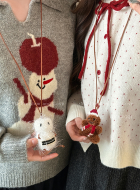 2024新款雪人玩偶项链女