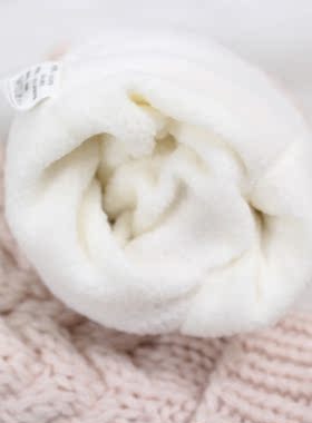 手套冬季女骑行骑车防风加厚保暖可爱挂脖子挂绳加绒韩版毛线针织