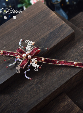 超仙森女发带两用水晶网纱项链