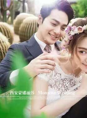 独家定制配饰花森系新娘女神花带