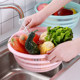 Sink wash vegetables and blue chips, vegetables and fruits, dishes and chopsticks, wash lai basin drain basket, plastic large creative kitchen