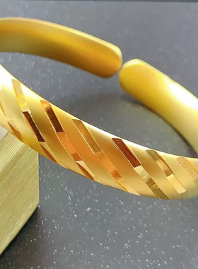 古法心经手环沙金女款金版开口心经龙凤满天星手镯镀金饰送胸针