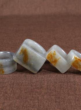 新疆和田籽料青花扳指霸气款