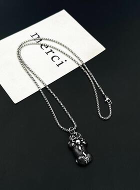 美式潮牌钛钢项链男女毛衣链配饰