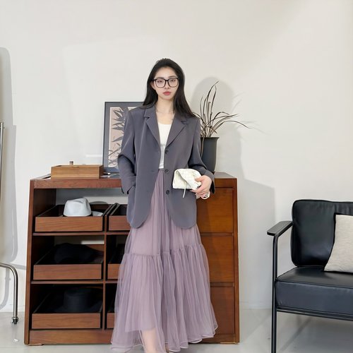 华尔兹丨100桑蚕丝16姆米双绉里衬网纱裙丨真丝内衬半身裙-MY4698 - 图2