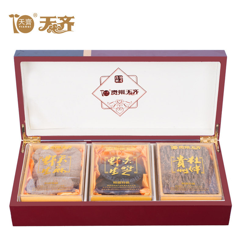 天齐贵州三宝300g送礼贵州特产木盒 天齐集团天麻