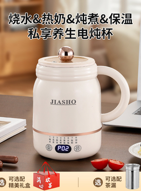 便携式烧水杯小型恒温水壶加热保温烧水壶旅行电热水杯电炖电煮杯
