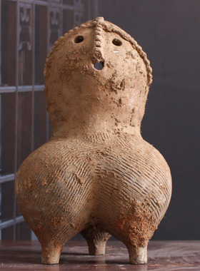 仿古兽型陶器新石器陶鬶仰韶文化马家窑陶鬲影视道具古玩艺术收藏