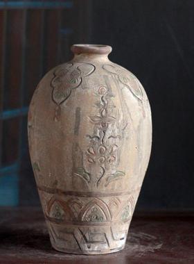 仿古装饰品收藏陶器梅瓶影视道具
