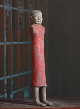 仿古无臂断臂人俑摆件软装饰品