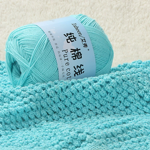 艾秀 Хлопковые детские шелковые нитки ручной работы, плетеный хлопковый крючок для вязания, клубок пряжи, 3 размер, «сделай сам»