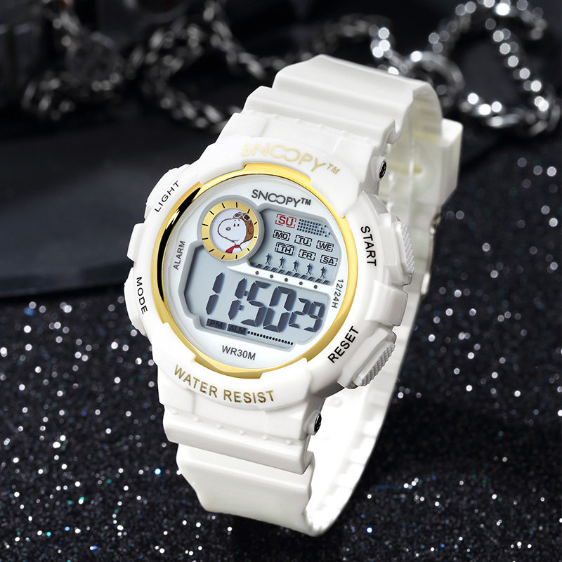 史努比新款男女孩初中生小学生手表 snoopy手表国产腕表