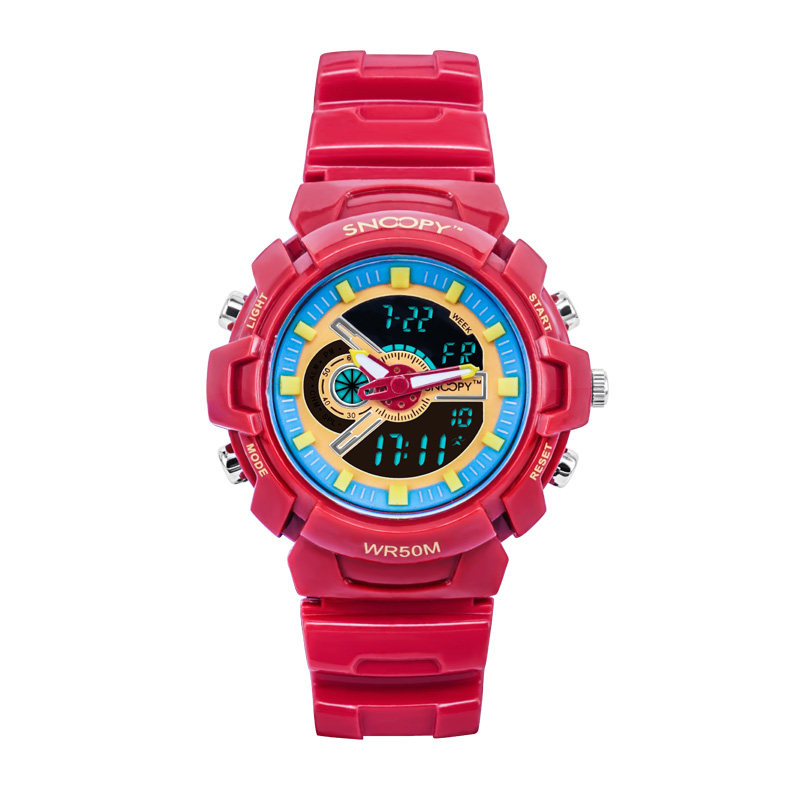 史努比青少年电子表特种兵防水军表 snoopy手表国产腕表