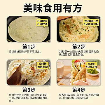 粮全其美鲜葱葱油饼半成品手抓饼家庭装[3元优惠券]-寻折猪