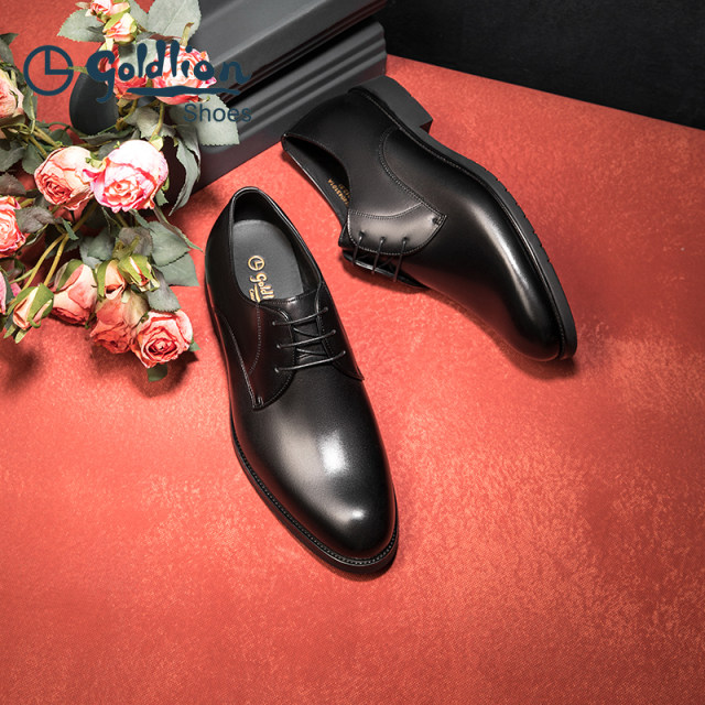 Autumn men's business style black fashionable leather shoes