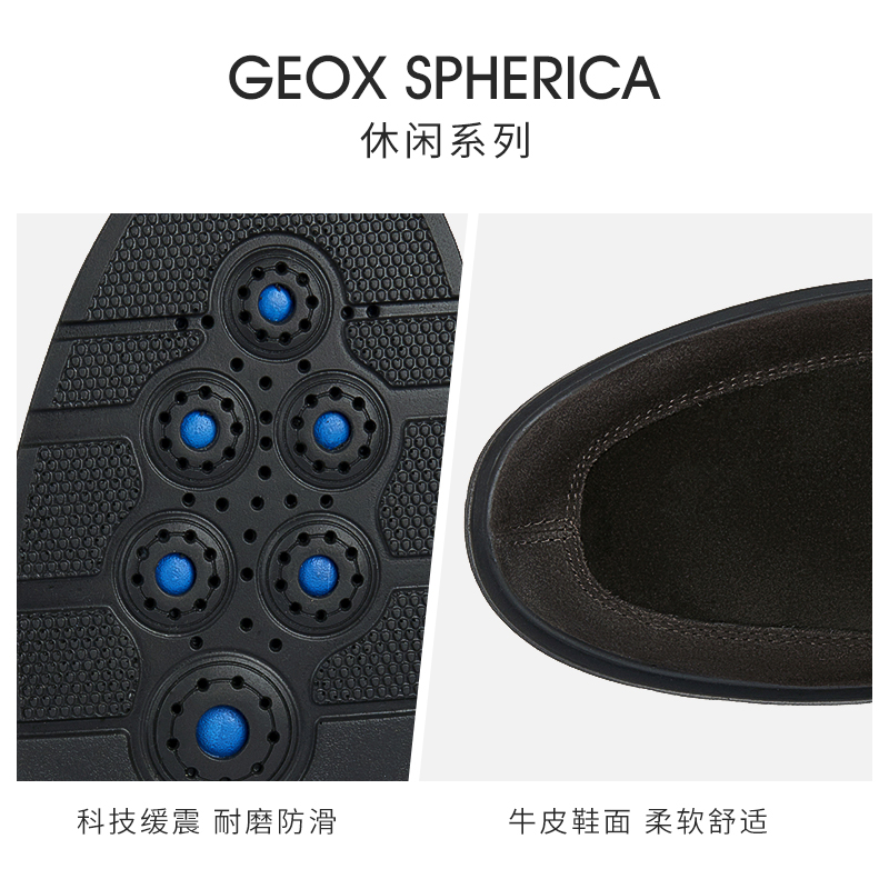 GEOX杰欧适男鞋懒人一脚蹬乐福鞋（豆豆鞋）SPHERICA U36D1A - 图3