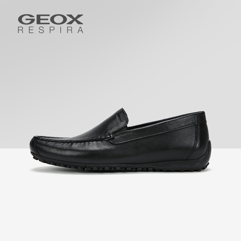GEOX/健樂士男鞋休閒鞋舒適透氣鞋豆豆鞋男莫卡辛駕車鞋U64D6B