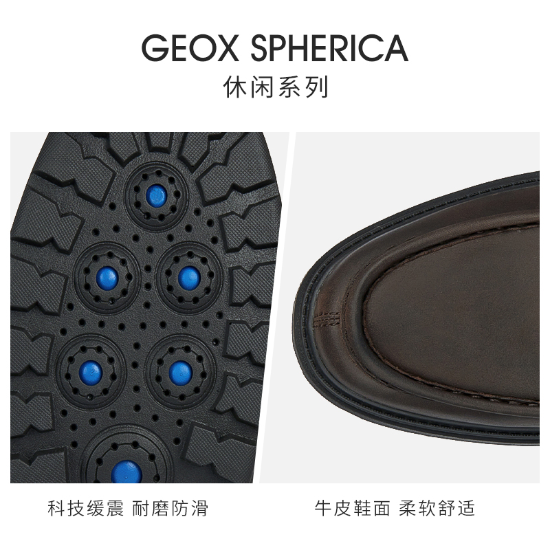 GEOX杰欧适男士皮鞋舒适休闲皮鞋SPHERICA U36FRC - 图3